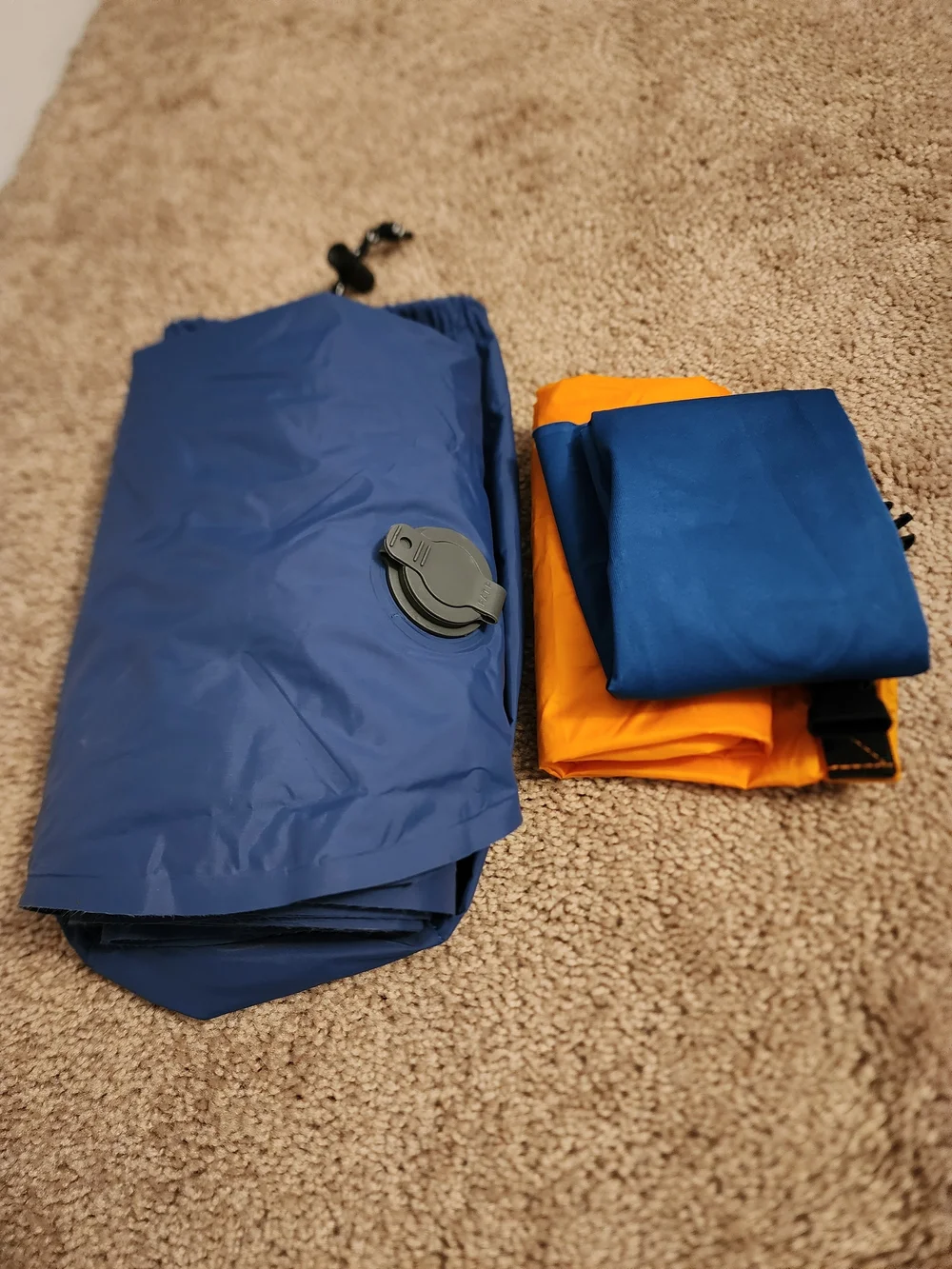 Inflatable HuTools Navy Blue Camping Sleeping Pad - Lightweight Air Mattress